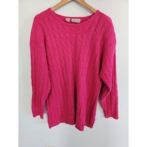 Rafaella Angora Lambswool Blend‎ Luxury Fushia Sweater XL